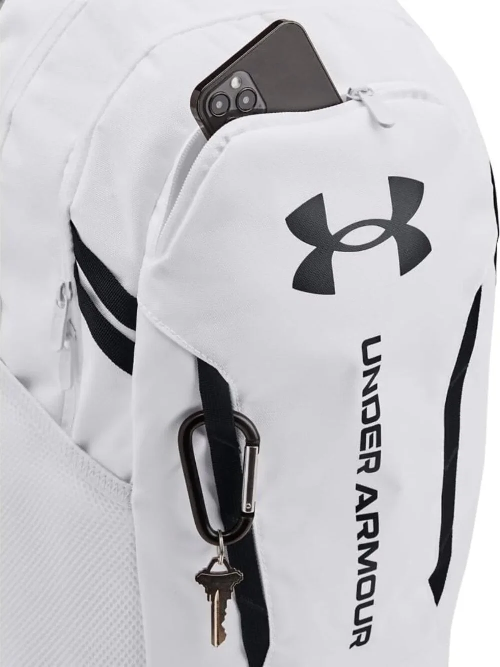 Versatile Unisex White Hustle 6.0 Backpack - Durable, Stylish, Everyday Use